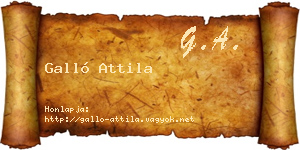 Galló Attila névjegykártya