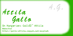 attila gallo business card